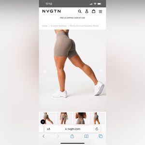 NVGTN Scrunch Seamless Shorts, NWOT